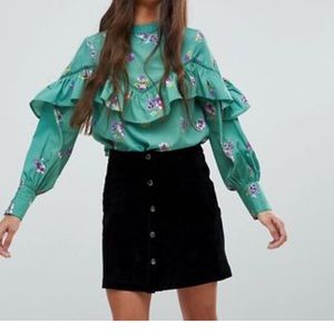 Green floral dress shirt from Asos